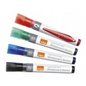 Viltstift Nobo whiteboard Liquid ink rond assorti 3mm 4st