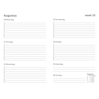 Schoolagenda 2025-2026 Ryam docenten 7dagen/2pagina's spiraal zwart