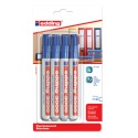 Viltstift edding 3000 rond 1.5-3mm blauw blister à 4 stuks