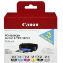 Inktcartridge Canon PGI-550 + CLI-551 zwart + 5 kleuren