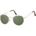Zonnebril Montana met groen G15 glas mat goud