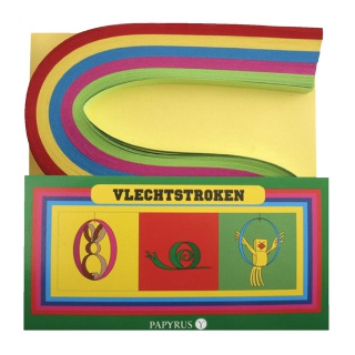 Vlechtstroken Kreatief 1.5x48cm assorti 200 stuks