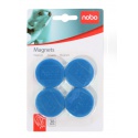 Magneet Nobo 38mm 800gr blauw 4 stuks