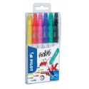 Viltstift PILOT friXion Colors medium assorti etui à 6 stuks