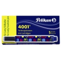 Inktpatroon Pelikan 4001 voor Lamy vulpen blauw doosje à 5 stuks