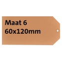 Label karton nr6 200gr 60x120mm chamois 1000stuks
