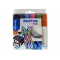 Verfstift Pilot Pintor fun medium assorti etui à 6 stuks