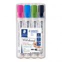 Viltstift Staedtler Lumocolor 351 whiteboard set à 4 stuks assorti