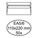 Envelop Quantore bank EA5/6 110x220mm zelfklevend wit 50stuk