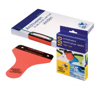 Archieflabel Loeff's karton rood