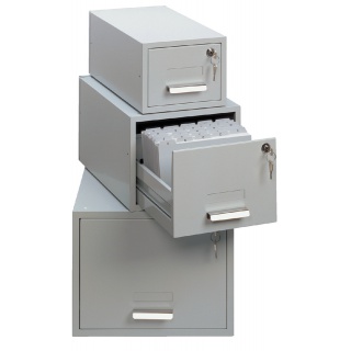 Kaartenbak Durable metaal A5 207x260x420mm lichtgrijs