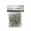 Sleutelring Creativ Company zilverkleurig 25mm 100 stuks