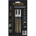 Krijtstift Securit SMA-510 schuin wit 2-6mm blister à 2 stuks