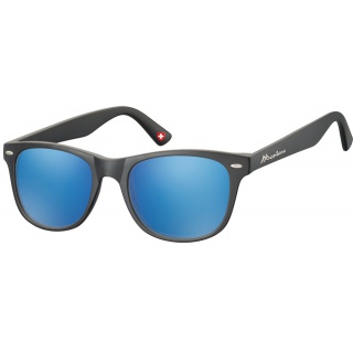 Zonnebril Montana met Revo blauw glas zwart