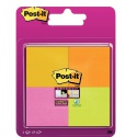 Memoblok Post-it 6910 Super Sticky 51x51mm assorti 4 stuks