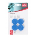 Magneet Nobo 30mm 700gr blauw 4 stuks