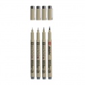 Fineliner Sakura Pigma Micron koelgrijs set 4 maten