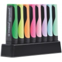 Markeerstift STABILO GREEN BOSS 6070/8 pastel assorti deskset à 8 stuks