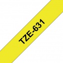 Labeltape Brother P-touch TZE-631 12mm zwart op geel