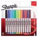 Viltstift Sharpie rond ultra fine fun assorti blister à 12 stuks