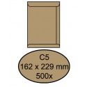 Envelop Quantore akte C5 162x229mm bruinkraft 90g/mÂ² 500stuks