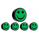 Magneet smiley 35mm groen 5 stuks