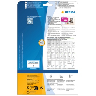 Etiket HERMA 8838 63.5x38.1mm mat wit 525stuks