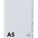 Tabbladen Kangaro A5 17-gaats G520AZM alfabet grijs PP