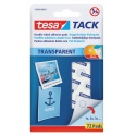 Kleefpads tesa® TACK dubbelzijdig transparant 72 stuks 72 stuks